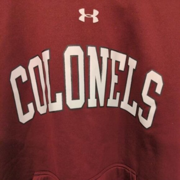 Mens Under Armour Hoodie XL - Colonels Burgundy - Pocket - Very Good